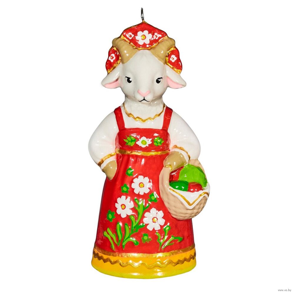 Елочная игрушка "Коза с капустой"