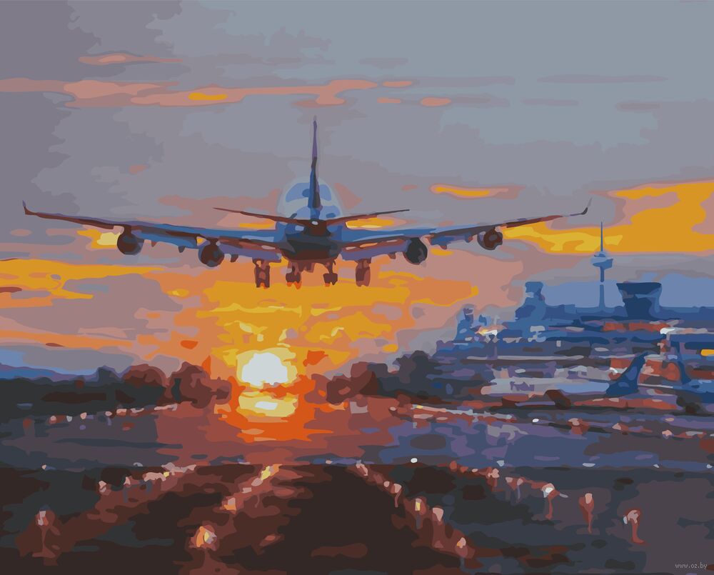Картина по номерам "Взлетная полоса" (400х500 мм)