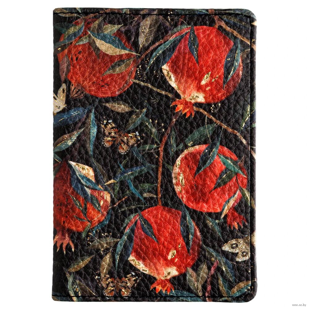 Обложка на паспорт "Flora. Гранат"