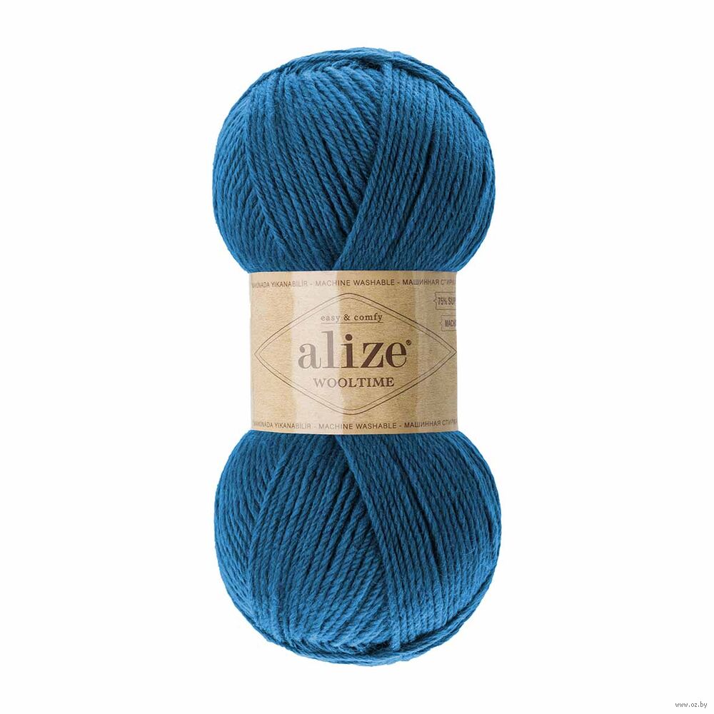 Пряжа "Wooltime №646" (100 г; 200 м; индиго бриз)