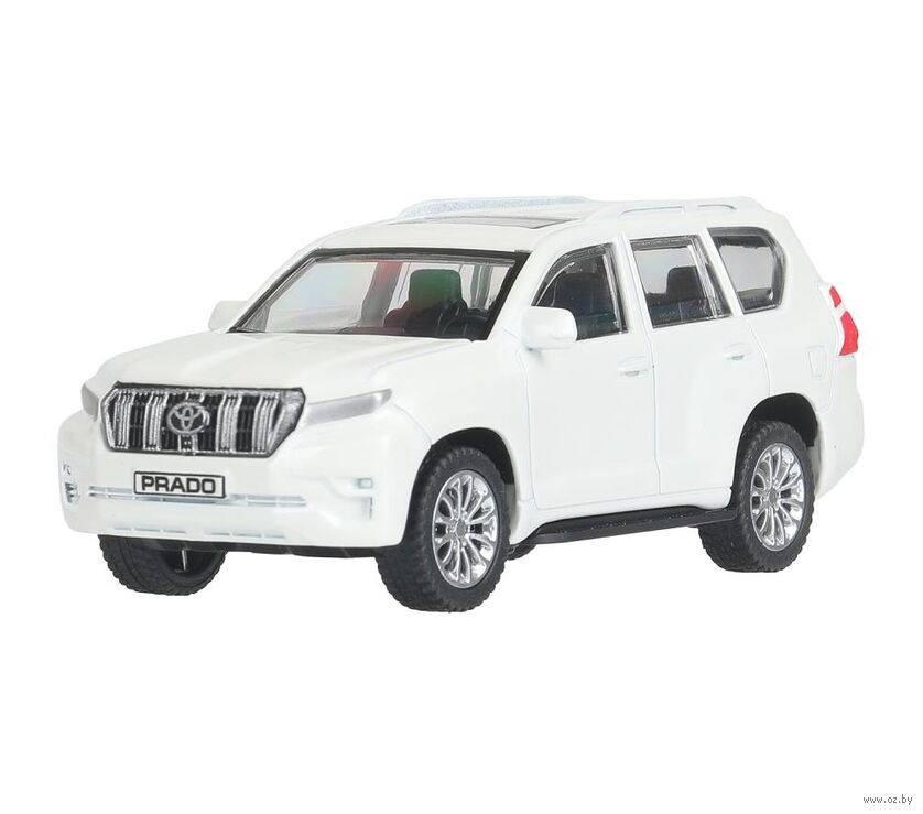 Машинка инерционная "Toyota Land Cruiser Prado" (белый)