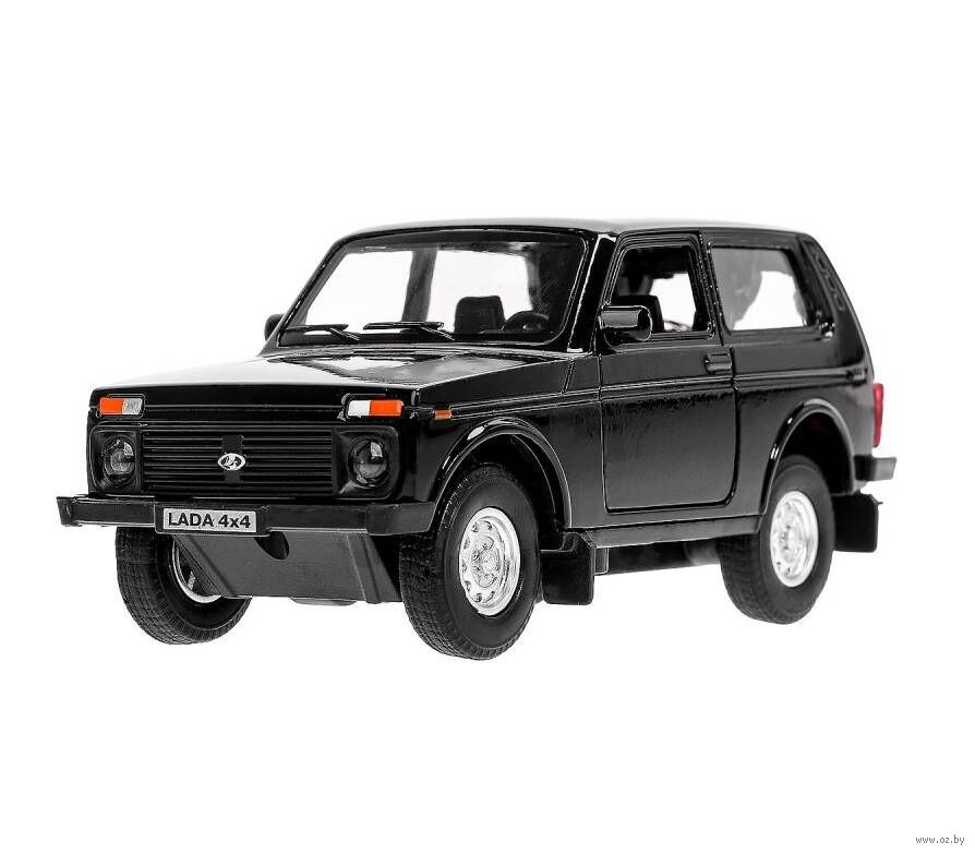Машинка инерционная "Lada 4x4" (черная)