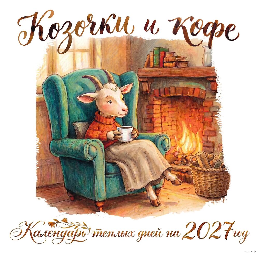 Календарь настенный на 2027 год "Козочки и кофе" (30х30 см)