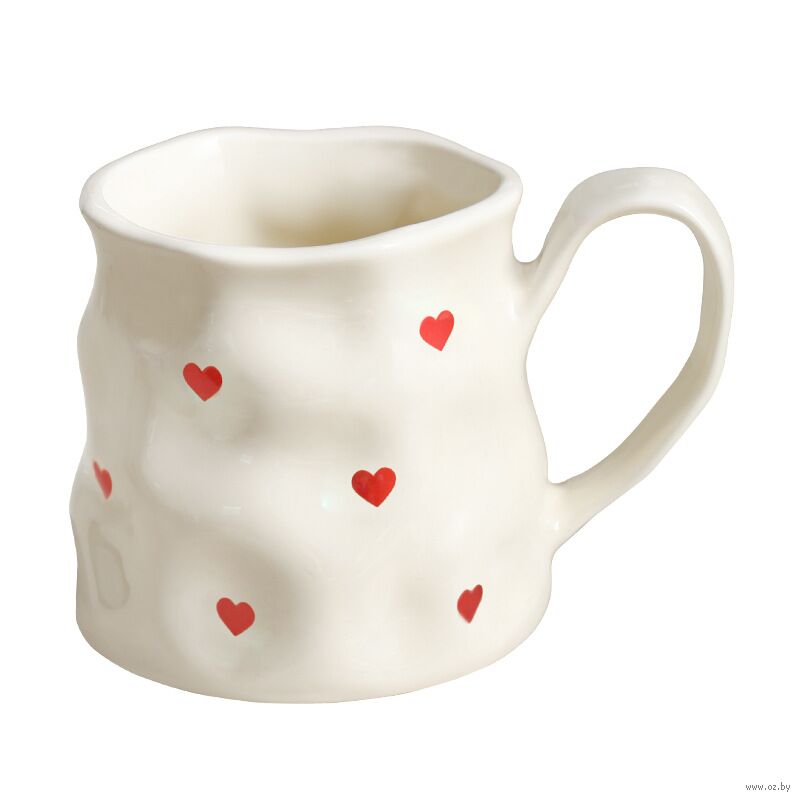 Кружка керамическая "Мини сердечки" (400 мл)