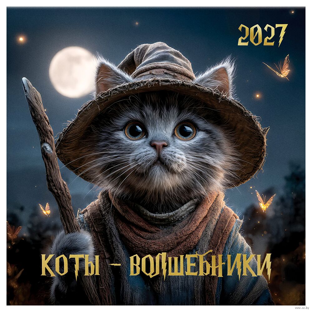 Календарь настенный на 2027 год "Коты-волшебники" (29х29 см)