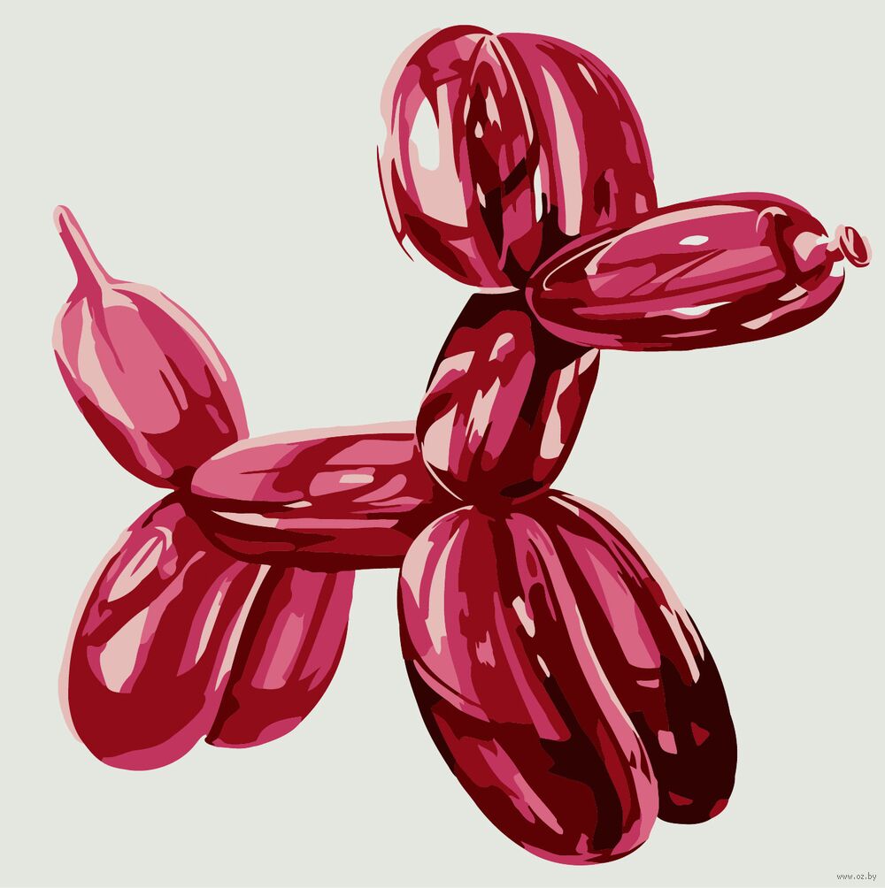 Картина по номерам "Balloon Dog" (200х200 мм)