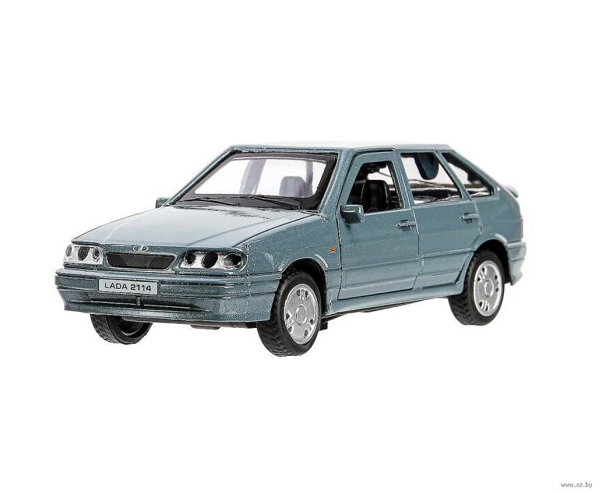 Машинка инерционная "Lada-2114 Samara" (серебристо-голубоая)