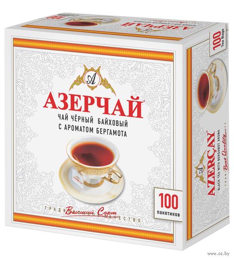 Чай чёрный "С бергамотом" (100 пакетиков) — фото, картинка
