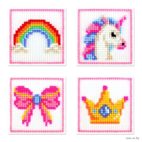 Набор для вышивания на пластиковой канве "Набор принцессы" (106х106 мм) — фото, картинка