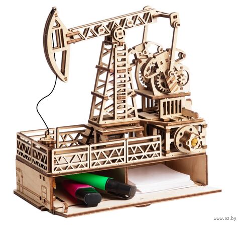 Сборная деревянная модель "Нефтяная вышка с секретом" (260x130x280 мм) — фото, картинка