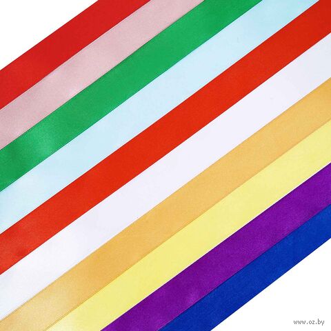 Набор декоративных лент "Ассорти №1" (2,5 см; 23 м; 10 шт.) — фото, картинка