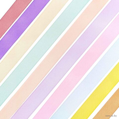 Набор декоративных лент "Ассорти №2" (2,5 см; 23 м; 10 шт.) — фото, картинка