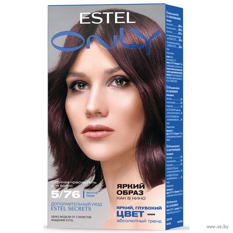 Гель-краска для волос "Estel Only" тон: 5/76, светлый шатен коричнево-фиолетовый — фото, картинка