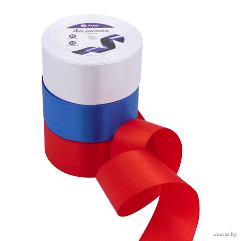Набор декоративных лент "Триколор микс" (4 см; 23 м; 3 шт.) — фото, картинка