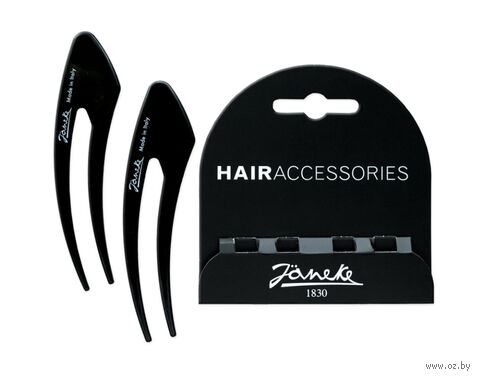 Набор заколок для волос "Janeke Hairclip" (2 шт.; чёрный) — фото, картинка