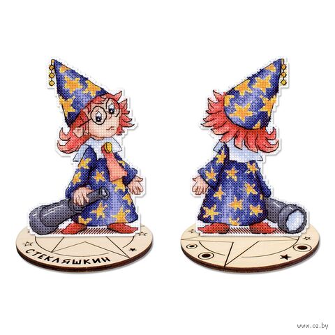 Набор для вышивания на пластиковой канве "Стекляшкин с подставкой" (80х130 мм) — фото, картинка