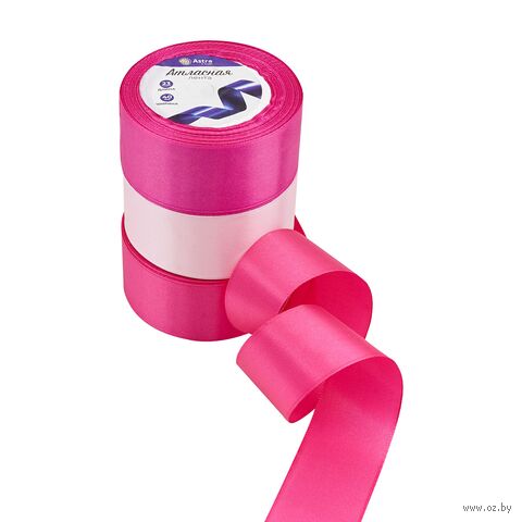 Набор декоративных лент "Розовый микс" (4 см; 23 м; 3 шт.) — фото, картинка