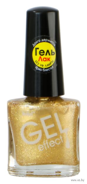 Лак для ногтей "Gel Effect" тон: 051, золотистый металлик — фото, картинка