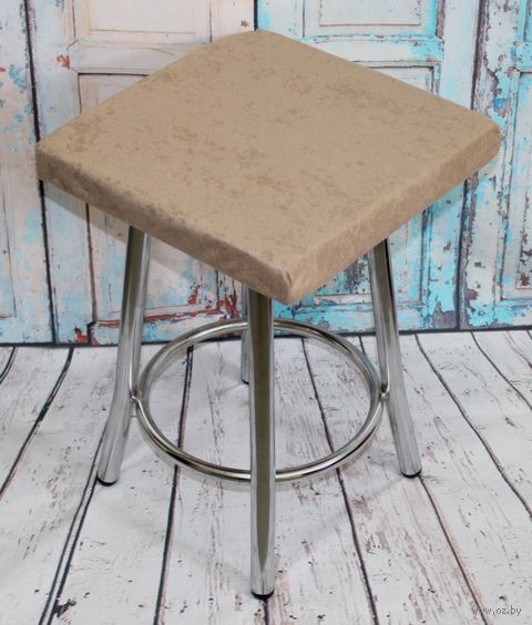 Подушка на стул "Velours Cuadro" (33х33 см; кофейная) — фото, картинка