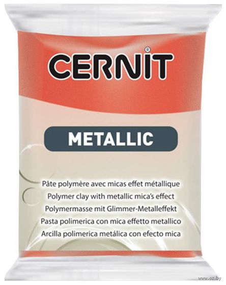 Глина полимерная "CERNIT Metallic" (медь; 56 г) — фото, картинка
