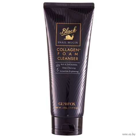 Пенка для умывания "Black Snail Mucin Collagen Foam Cleanser" (230 мл) — фото, картинка