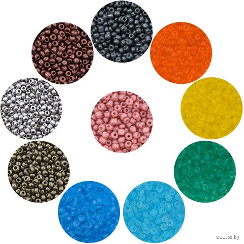 Набор бисера 11/0 "Ассорти №30" (10 цветов) — фото, картинка