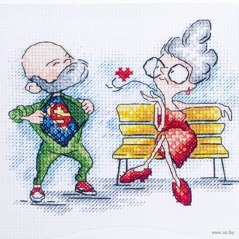 Набор для вышивания "Бабушка на свидании" (105х135 мм) — фото, картинка