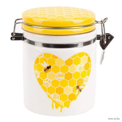 Банка для сыпучих продуктов "Honey. Сердце" (630 мл) — фото, картинка