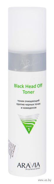 Тоник для лица "Очищающий против черных точек и комедонов для жирной и проблемной кожи. Black Head Off Toner" (250 мл) — фото, картинка