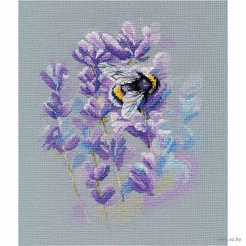 Набор для вышивания "Шмель на лаванде" (150х200 мм) — фото, картинка