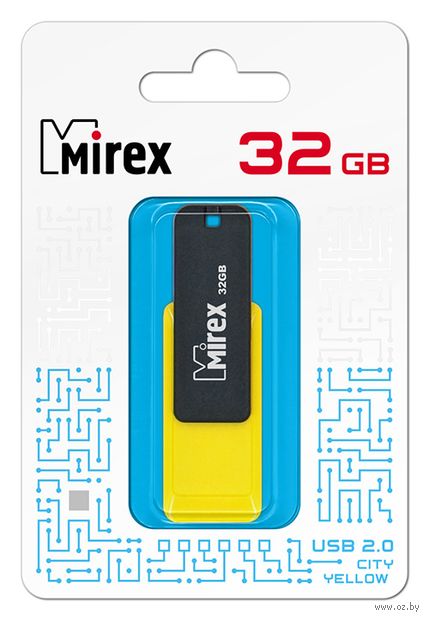 USB Flash Mirex Color Blade City 32GB (черно-желтый) — фото, картинка