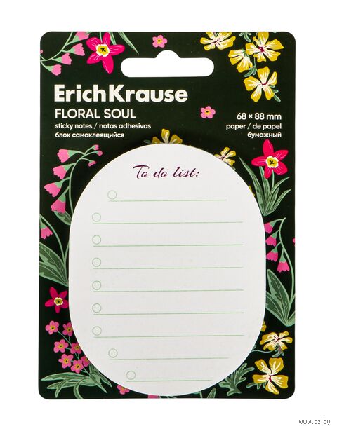 Самоклеящийся блок "Floral Soul To do list" (60 шт.) — фото, картинка