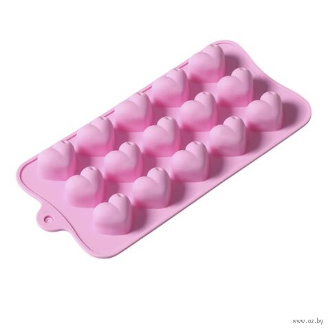 Форма для конфет и шоколада "Сердечки" (195х100х18 мм) — фото, картинка