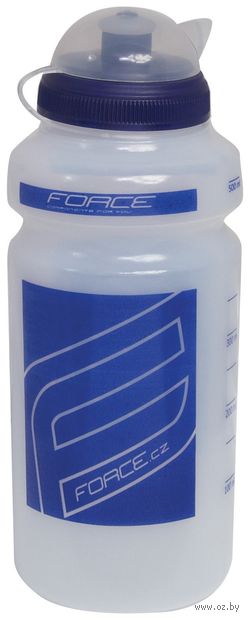Бутылка для воды "F" (500 мл; бело-синяя) — фото, картинка