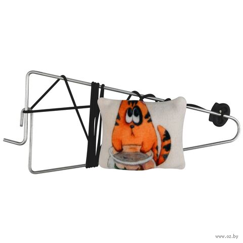 Игрушка для кошек "Подушка. Кот с аквариумом" (6х7,5 см) — фото, картинка