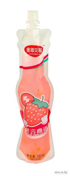 Напиток фруктовый "С кусочками желе со вкусом клубники" (180 мл) — фото, картинка