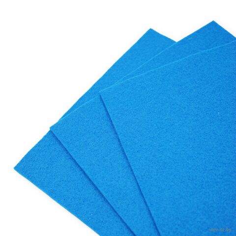 Фетр листовой мягкий "Astra" (20х30 см; морская волна; 3 листа) — фото, картинка