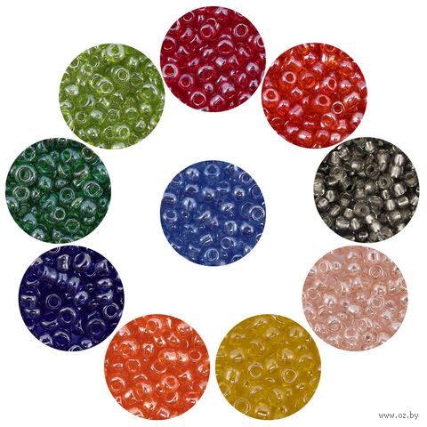 Набор бисера 11/0 "Ассорти №1" (10 цветов) — фото, картинка