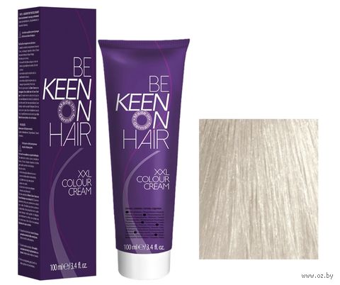 Крем-краска для волос "KEEN" тон: 12.10, платиновый блондин пепельный — фото, картинка