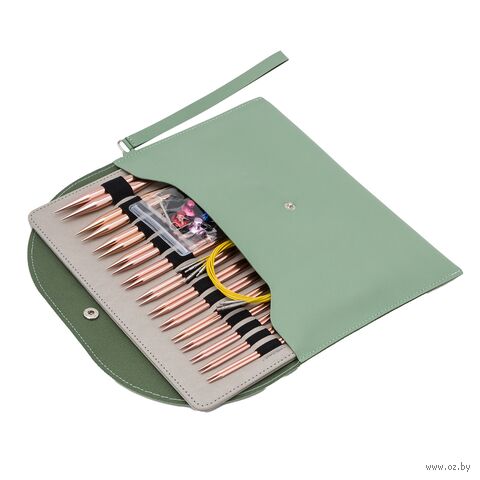 Набор съемных спиц для вязания (10 см; 13 размеров; медный) — фото, картинка