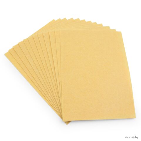 Фетр листовой жесткий (20х30 см; ванильный; 12 листов) — фото, картинка