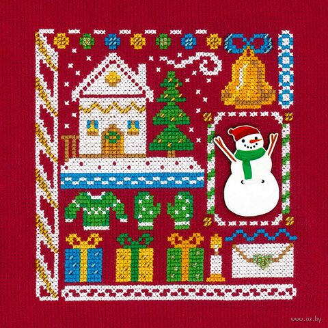 Набор для вышивания "Мини-семплер. Новый Год" (130х130 мм) — фото, картинка