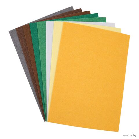 Фетр листовой жесткий "Ассорти №8" (20х30 см; 8 листов) — фото, картинка