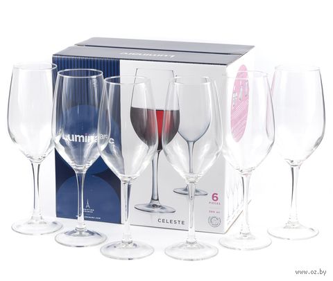 Бокал для вина стеклянный "Celeste" (6 шт.; 580 мл) — фото, картинка