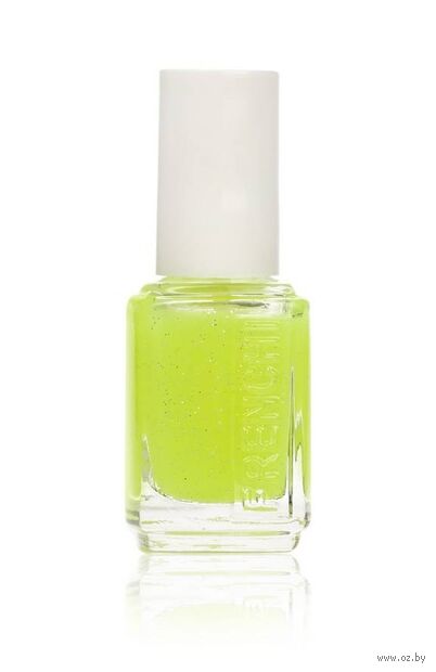 Лак для ногтей "Укрепляющий" тон: 376, прозрачный лимонный с блестками — фото, картинка