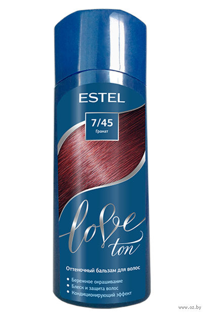 Оттеночный бальзам для волос "Love" (тон: 7/45, гранат; 150 мл) — фото, картинка