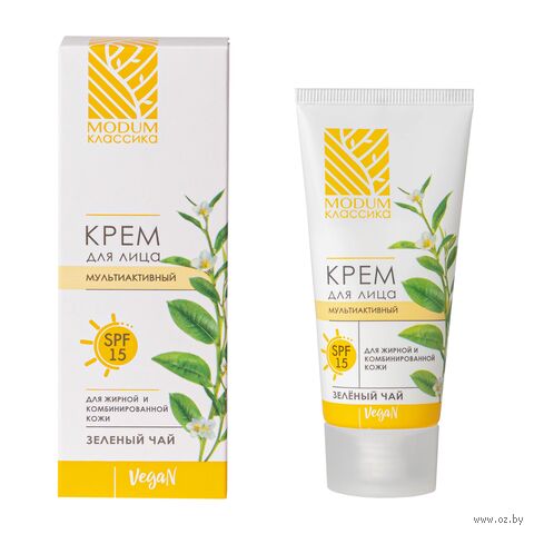 Крем для лица "Мультиактивный. Зелёный чай" SPF 15 (50 г) — фото, картинка