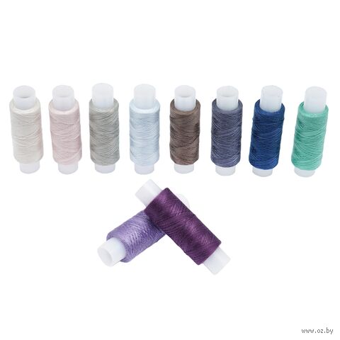 Набор швейных ниток 50/2 "Ассорти №44" (200 м; 10 шт.) — фото, картинка