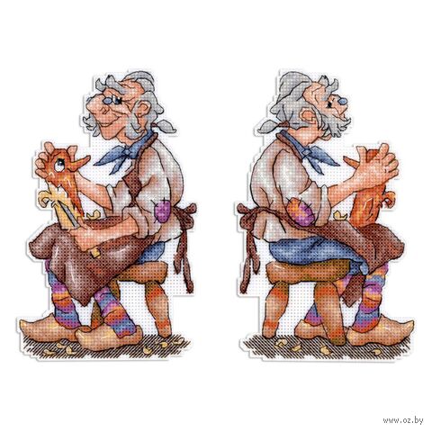 Набор для вышивания на пластиковой канве "Папа Карло" (100х170 мм) — фото, картинка