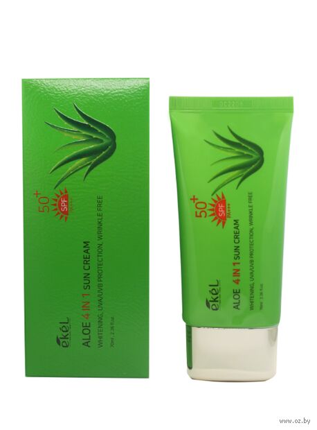 Крем солнцезащитный для лица "Экстракт алоэ" SPF 50 (70 мл) — фото, картинка